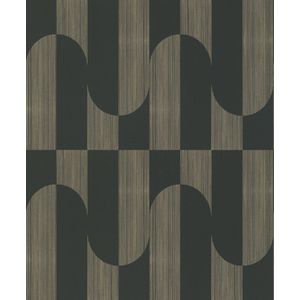Duch Wallcoverings - Asperia- Gael zwart/goud - vliesbehang - 10m x 53cm - A55702