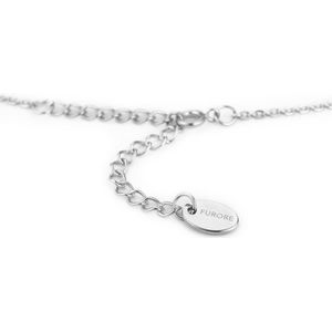 Furore - FJ 2309 - armbandje - hangende bedeltjes - 20cm - stainless steel - zilver