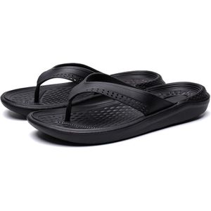 Lichtgewicht en comfortabele draagbare strandschoenen slippers voor heren (kleur: zwart maat: 42)