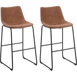 Set van 2 barstoelen FRANKS Goudbruin