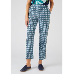 Damart - 7/8-broek met stretch en fijn biesje opzij, pull-on model - Dames - Blauw - 44