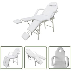 vidaXL Massagetafel - Behandelstoel - Behandelstoel met verstelbare beensteunen - Pedicurestoel - Tattoo Stoel - Salonmeubilair