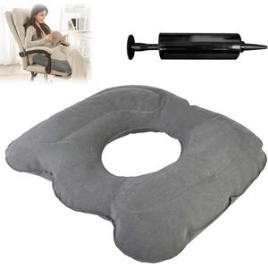 Opblaasbaar zitkussen voor stuitbeen - verlicht ischias aambei rugpijn - draagbaar kussen met inflator voor rolstoel bed - pijnverlichting en drukwonden
