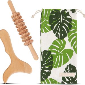 Lexium Maderotherapie set - Madero - Massage roller - Houttherapie - Anti-cellulitis - Maderotherapie set massage - Massage hout