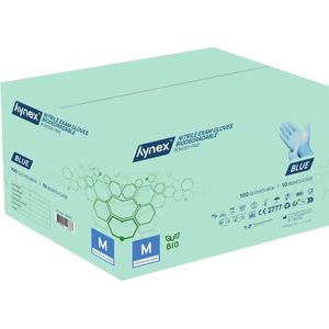 Hynex Biologisch Afbreekbare Nitril Handschoenen Blauw – Maat M – 1000 Stuks – Poedervrij – Bio Degradable – Wegwerphandschoenen – Duurzaam
