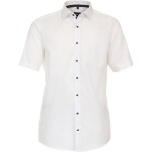 Wit Strijkvrij Overhemd Korte Mouw Venti Modern Fit - M