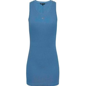 Tommy Jeans - Essential - Jurk - Zwart - Slim Fit, Mini, 96% Regeneratieve Katoen, 4% Elastan