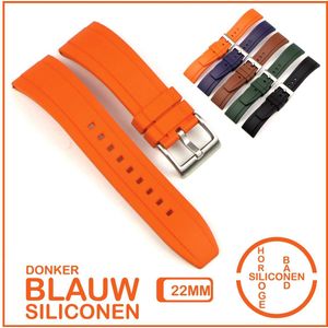 22mm Rubber horlogeband Oranje passend op o.a Casio Seiko Citizen en alle andere merken - 22 mm Bandje - Horlogebandje horlogeband, Siliconen