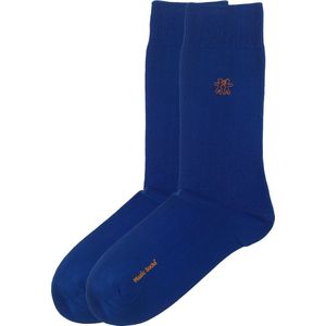 Magic Socks - Herensokken - Blauwe sokken met Vriendschap borduursel - Zacht en Ademend