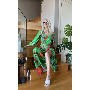 Blousejurk/SIRMAZA/GROEN/BLOEMIG