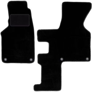 Zwarte velours vloermatten voor: Volkswagen Transporter T4 Caravelle handgeschakeld (1993-2001)