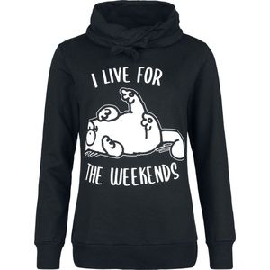 Simon's Cat I live for the weekends Dames Sweatshirts - zwart - S