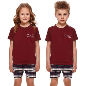 Doctor Nap Katoenen Pyama Jongens & Meisjes | Korte Mouw Korte Broek | Pyjama Jongens Meisjes | Shortama Jongens Meisjes | Best Friends Sangria PDU.4269 110/116