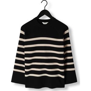 Object Objester Ls Knit Top Noos Truien & vesten Dames - Sweater - Hoodie - Vest- Zwart - Maat XS