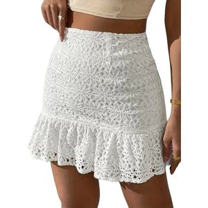 Livano Rokje Dames - Korte - Korte Broek - Wandelrok - Legging - Wit - S