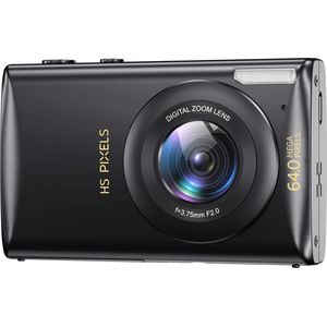 Digitale Camera - 4K 64MP - Autofocus - Met 32G Geheugenkaart - 18x Digitale Zoom - Zwart - Multifunctioneel Invullicht