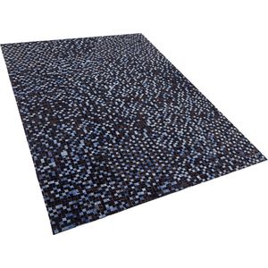 IKISU - Patchwork vloerkleed - Bruin - 160 x 230 cm - Koeienhuid leer