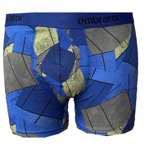 Embrator heren Boxershort overall print blauw/grijs maat L