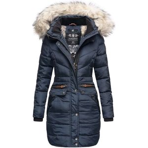 Warm & Waterafstotend Navahoo PAULA PRINCESS - Winterjas Dames - Volwassen - Capuchon - Blauw - XXL