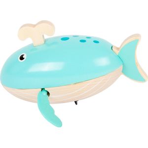 Small Foot Badspeelgoed Walvis Junior 11 Cm Hout Blauw/naturel