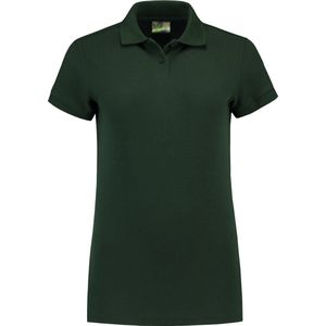 Lemon & Soda polo voor dames in de maat M in de kleur forest green.