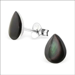 Aramat Jewels Oorbellen - Zilveren Druppel Oorbellen - Schelp Sieraden - Zilver - Vrouwen - Kinderen - [8mm]