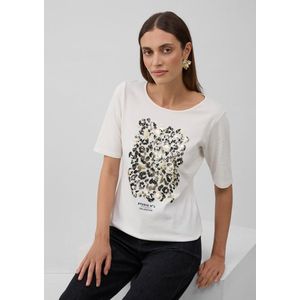 T-shirt - Luipaardprint - Halflange Mouwen - Normale Pasvorm - Katoenen Jersey