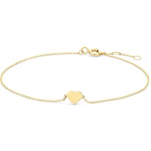 9NBG-0968 – New Bling - 14K geelgouden armband – hartvorm – klassiek design - 18cm