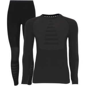 STAPP Heat Thermoset Heren - Merino Wol - Thermoshirt + Thermolegging - Zwart - Maat XXL