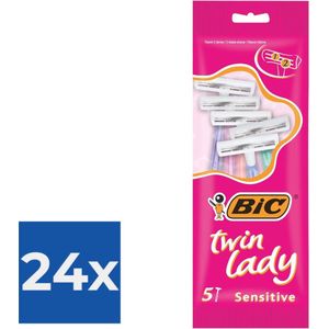 BIC Twin Lady - 5 stuks - Wegwerpscheermesjes - Voordeelverpakking 24 stuks