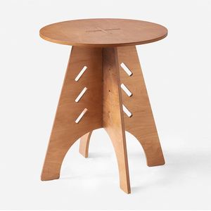 Rootz Houten Bijzettafel - Salontafel - Tenon Joint Table - Eenvoudige montage - Duurzaam - Milieuvriendelijk - H55cm x Ø46,5cm