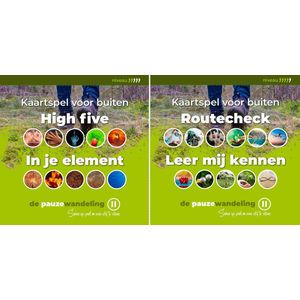De pauzewandeling complete combi-set - coaching - educatief spel - samenwerken - wandelen - gesprekskaarten - reflectievragen - persoonlijke ontwikkeling - coachkaarten - teamcoaching - personeelscadeau - teambuilding - kerstcadeau