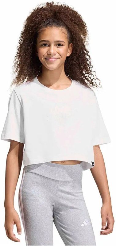 Adidas Everyday Glam Cropped Graphic T-shirt Met Korte Mouwen 9-10 Years Meisjes