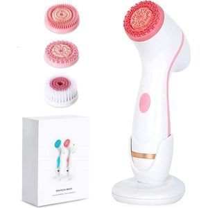 Gezichtsreinigingsborstel met 3 opzetborstels - Diepe reiniging, massage en zachte peeling