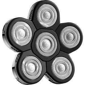 Elektrische scheerkop 6D, elektrische scheermesjes, 6-kops roterend scheerapparaat voor heren