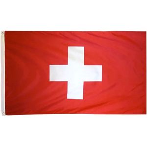 VlagDirect - Zwitserse vlag - Zwitserland vlag - 90 x 150 cm.