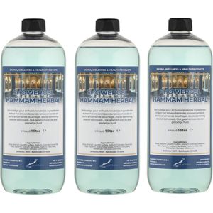 Douchegel Hammam Herbal 1 liter - set van 3 stuks - showergel