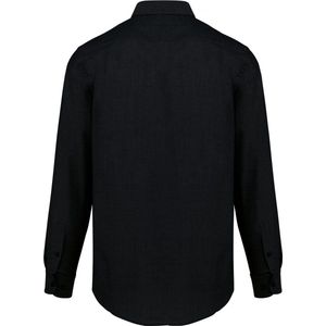 Overhemd Heren 5XL Kariban Lange mouw Black 70% Katoen, 30% Polyester