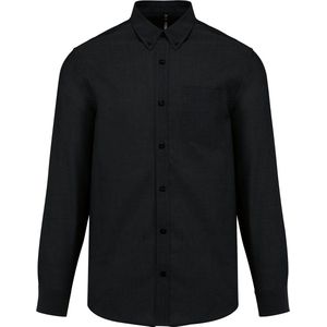 Kariban Heren Oxford overhemd lange mouwen K533 - Black - 5XL