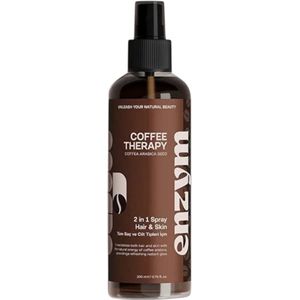 Enzym Coffee Therapy 2 in 1 Hair & Skin - Multifunctionele Verzorging Met Koffie, Vitaminen & Actieve plantenextracten Tegen Haaruitval en Vermindering Donkere Kringen & Verfijnt Poriën - Voor Huid én Haar, Antioxiderende werking 200 ml