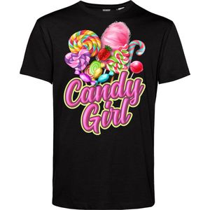 T-shirt Candy Girl | Carnavalskleding heren dames | Halloween Kostuum | Foute Party | Zwart | maat XS