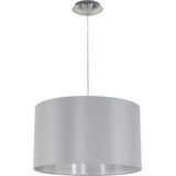 EGLO Maserlo - Hanglamp - 1 Lichts - Ø38 cm - Stof - Grijs, Zilver