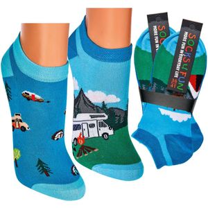 Voordeelpakket sneaker sokken dames 36-41 | grappige sokken | happy socks printjes | kleurrijke thema's | per 6 paar