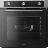 Inventum IOH6072RK - Inbouw oven - Hetelucht - Grill - 72 liter - 60 cm hoog - Tot 250°C - Zwart/RVS