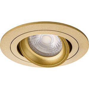 Premium Inbouwspot Wilko Goud Ronde spot Warm Wit (3000K) Met Philips LED