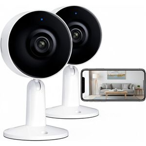 White-Label® Hondencamera - Huisdiercamera - Babyfoon met Camera en App - Baby Monitor - Full HD - Wit