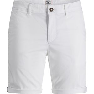 JACK & JONES Bowie Shorts Solid regular fit - heren korte broek - wit - Maat: XXL