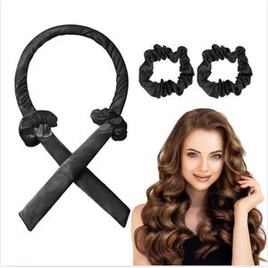 Heatless Curling Rod-hoofdband - Zachte zijden slaaphaarrollers voor nachtelijke golven | No-Heat Lazy Curler Set & Styling Tool