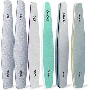 Nagelvijl Set - Professionele Nagelverzorging - 6 Stuks