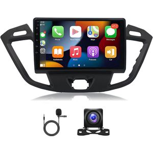 4+64G Android 13 Car Stereo for Ford Transit Touareg 2013-2018 Built-in Wireless CarPlay Android Auto 9in Car Radio with GPS WiFi Bluetooth FM/RDS SWC Mirror Link + AHD Backup Camera